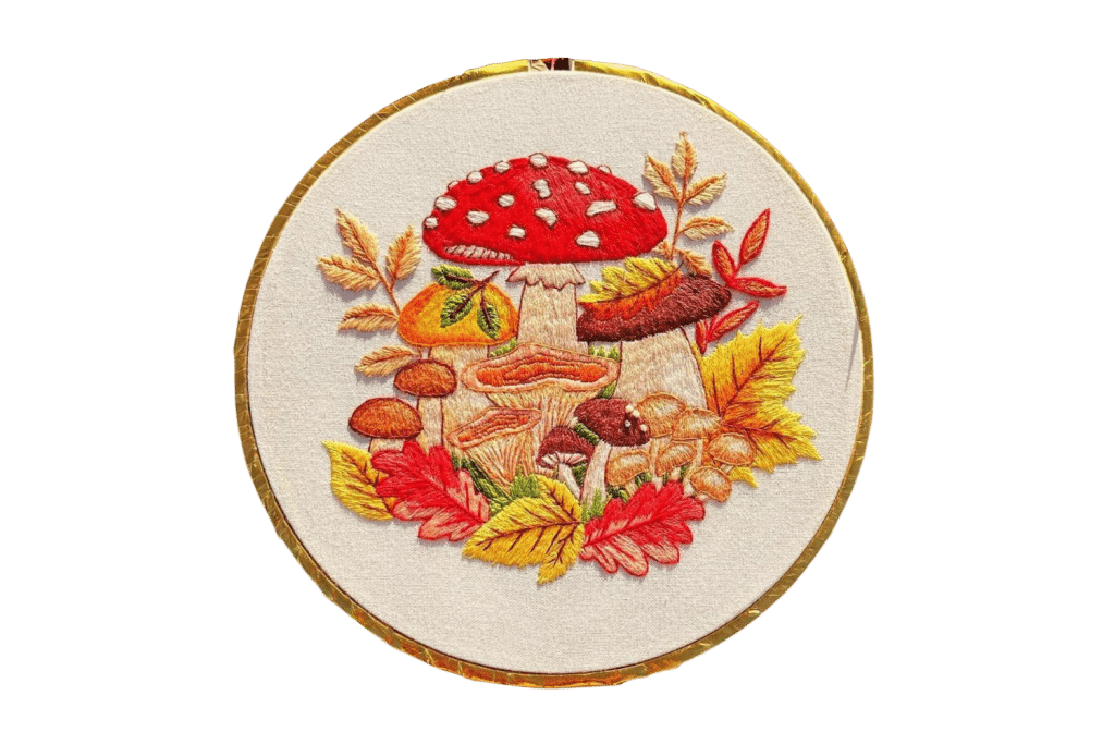 Embroidery Stencil #107, Mushrooms - A Threaded Needle