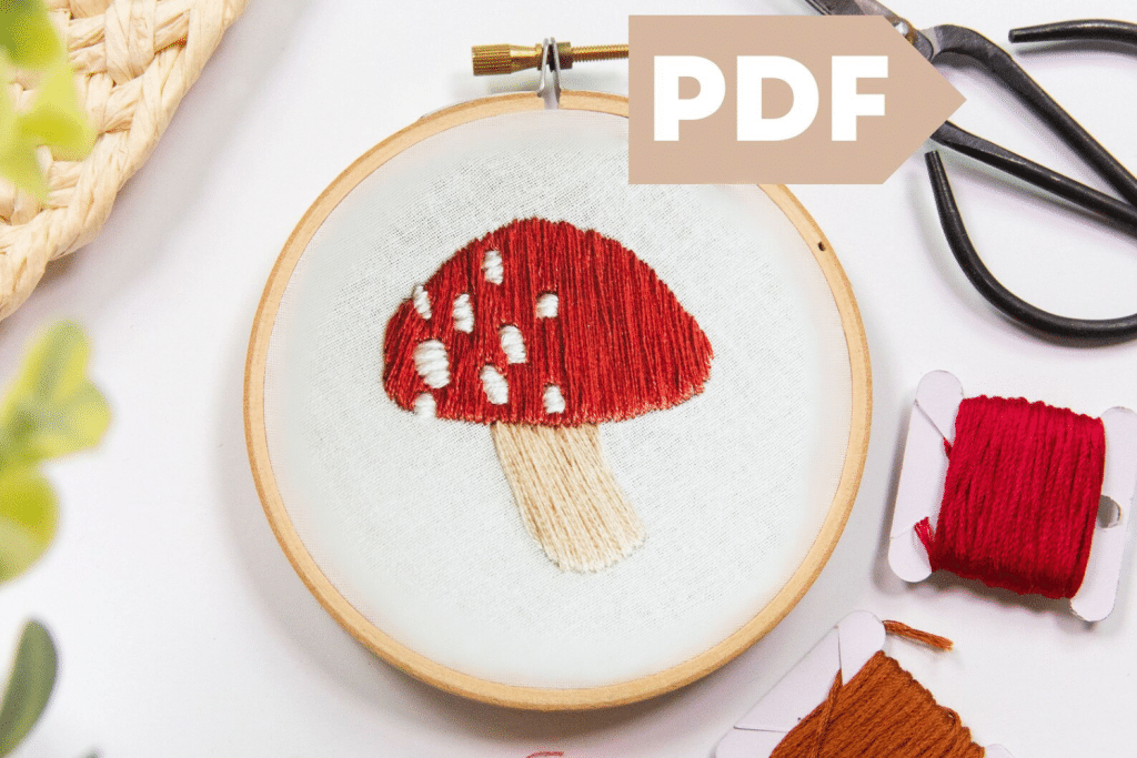 Fly Agaric Cross Stitch Beginner Kit. Mushrooms Starter Kit for