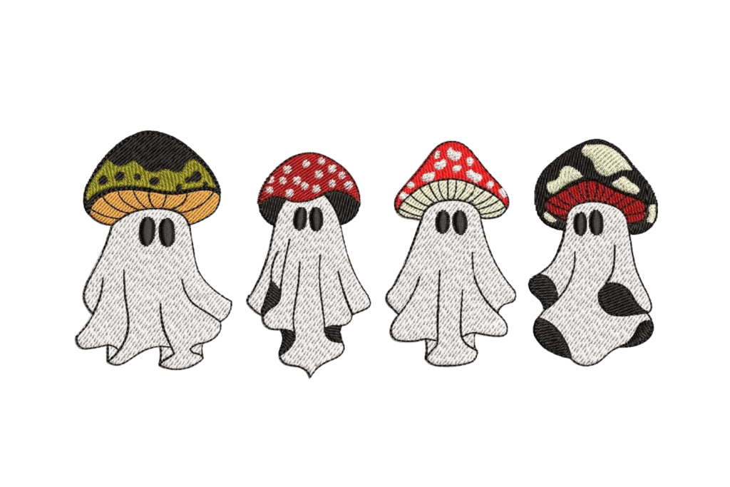 Embroidery Stencil #107, Mushrooms - A Threaded Needle