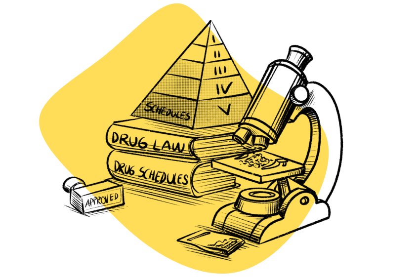 Federal Drug Schedule Classification Pyramid